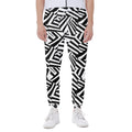 Black And White Dazzle Pattern Print Joggers