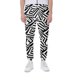Black And White Dazzle Pattern Print Scuba Joggers