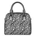 Black And White Dazzle Pattern Print Shoulder Handbag