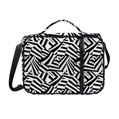Black And White Dazzle Pattern Print Shoulder Strap Bible Bag