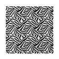 Black And White Dazzle Pattern Print Silk Bandana