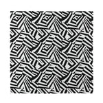 Black And White Dazzle Pattern Print Silk Bandana