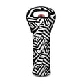 Black And White Dazzle Pattern Print Single Neoprene Wine Tote