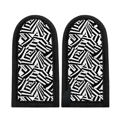 Black And White Dazzle Pattern Print Skillet Handle Cover