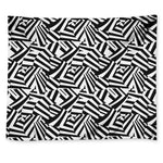 Black And White Dazzle Pattern Print Tapestry