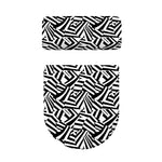 Black And White Dazzle Pattern Print Toilet Lid And Tank Cover Set