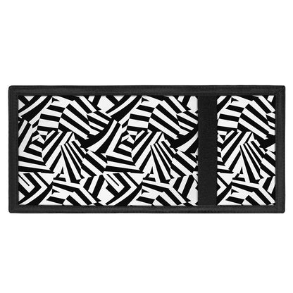Black And White Dazzle Pattern Print Trifold Wallet