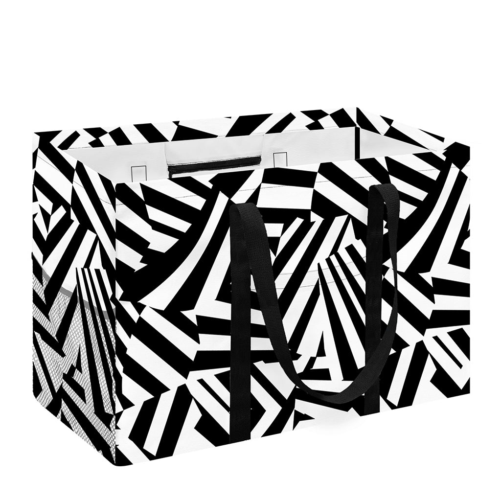 Black And White Dazzle Pattern Print Utility Tote Bag