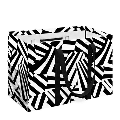 Black And White Dazzle Pattern Print Utility Tote Bag