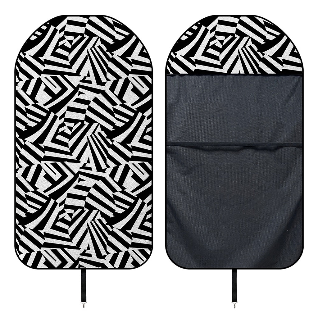 Black And White Dazzle Pattern Print Waterproof Car Seat Cover