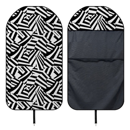 Black And White Dazzle Pattern Print Waterproof Car Seat Cover