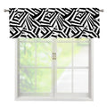 Black And White Dazzle Pattern Print Window Valance