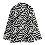 Black And White Dazzle Pattern Print Women's Blazer