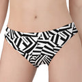 Black And White Dazzle Pattern Print Women's Panties