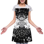 Black And White Demon Wicca Print Adjustable Apron