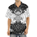 Black And White Demon Wicca Print Aloha Shirt