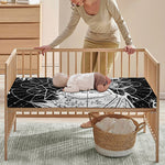 Black And White Demon Wicca Print Baby Crib Sheet