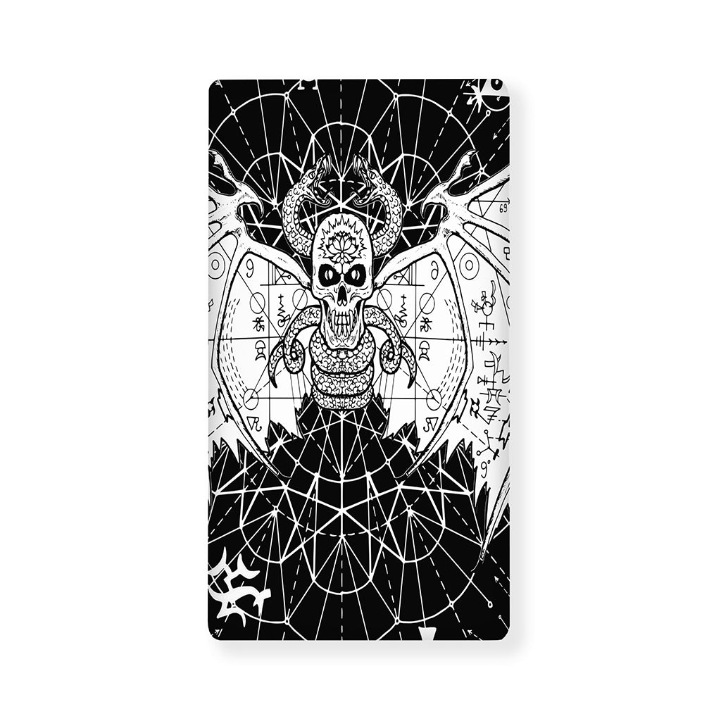 Black And White Demon Wicca Print Baby Crib Sheet