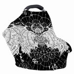 Black And White Demon Wicca Print Baby Seat Cover