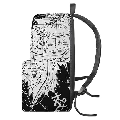 Black And White Demon Wicca Print Backpack