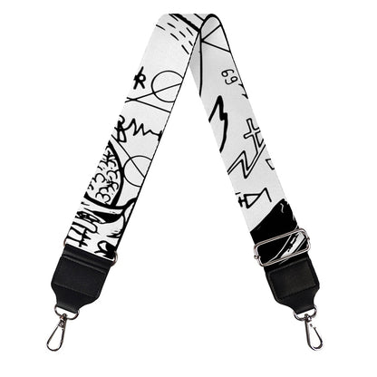 Black And White Demon Wicca Print Bag Strap