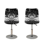Black And White Demon Wicca Print Bar Stool Covers