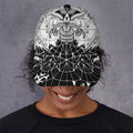 Black And White Demon Wicca Print Baseball Cap