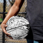 Black And White Demon Wicca Print Basketball