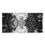Black And White Demon Wicca Print Beach Towel