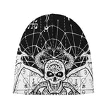 Black And White Demon Wicca Print Beanie