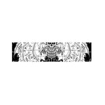 Black And White Demon Wicca Print Bed Runner