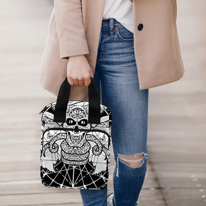 Black And White Demon Wicca Print Bible Tote Bag