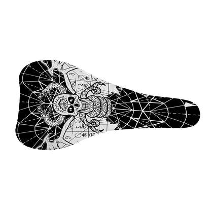 Black And White Demon Wicca Print Bicycle Seat Cover