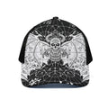 Black And White Demon Wicca Print Black Mesh Trucker Hat