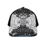Black And White Demon Wicca Print Black Mesh Trucker Cap