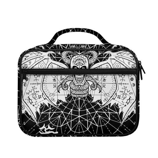 Black And White Demon Wicca Print Briefcase Bible Bag