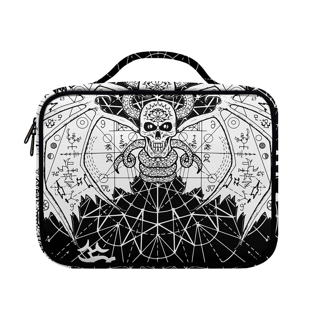 Black And White Demon Wicca Print Briefcase Bible Bag