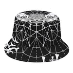 Black And White Demon Wicca Print Bucket Hat