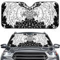 Black And White Demon Wicca Print Car Windshield Sun Shade