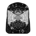 Black And White Demon Wicca Print Casual Backpack