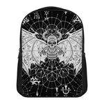 Black And White Demon Wicca Print Casual Backpack