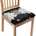 Black And White Demon Wicca Print Chair Cushion Cover