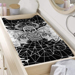 Black And White Demon Wicca Print Changing Pad Cover