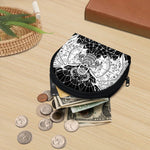 Black And White Demon Wicca Print Coin Purse