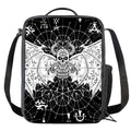 Black And White Demon Wicca Print Crossbody Lunch Bag