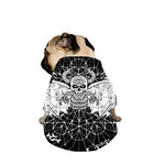 Black And White Demon Wicca Print Dog Zip Up Jacket