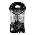 Black And White Demon Wicca Print Double Neoprene Wine Tote