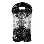 Black And White Demon Wicca Print Double Neoprene Wine Tote