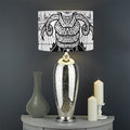 Black And White Demon Wicca Print Drum Lamp Shade