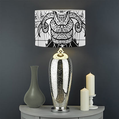 Black And White Demon Wicca Print Drum Lamp Shade